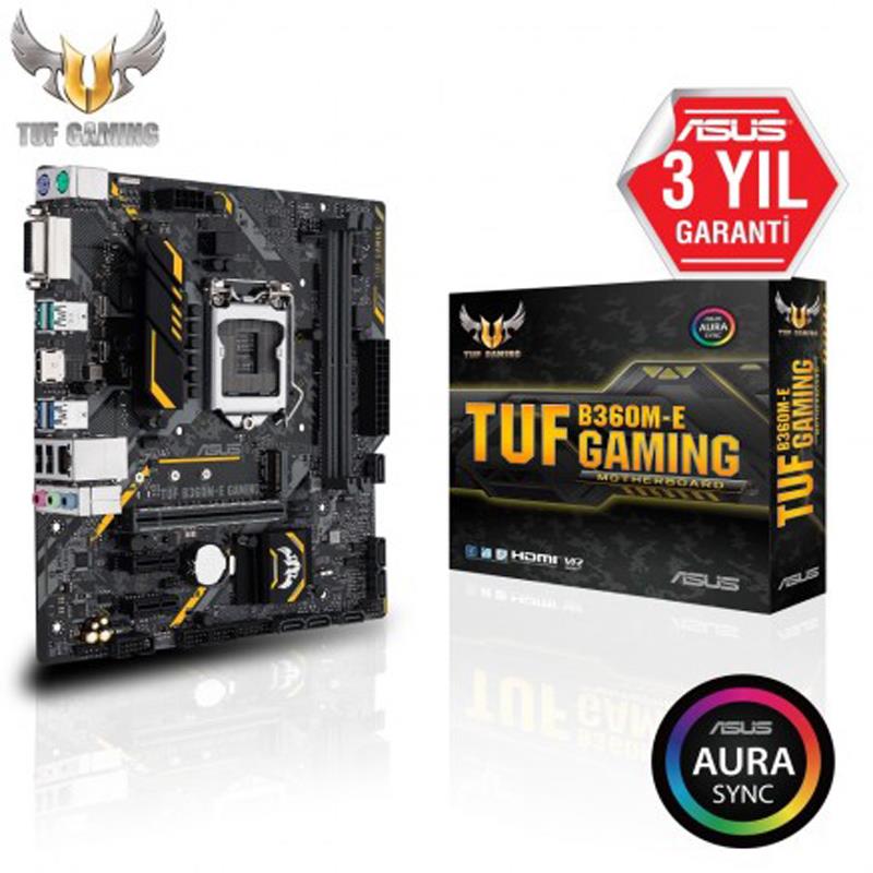 ASUS TUF B360M-E GAMING DDR4 HDMI M.2 1151p 8.Nesil