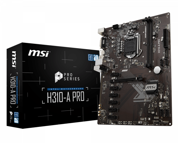 MSI H310-A PRO DDR4 2666Mhz DVI USB3.1 8.NESİL