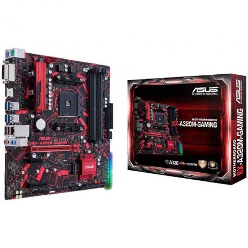 ASUS EX-A320M-GAMING DDR4 USB3.1 AURA RGB MATX AM4