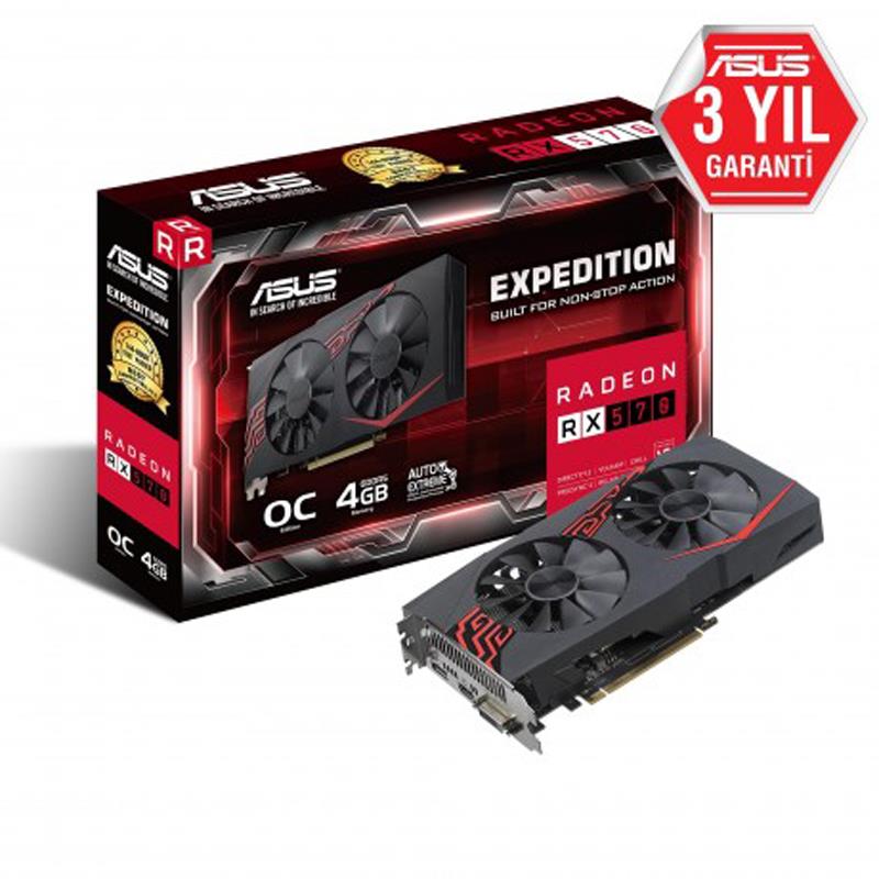 ASUS EX-RX570-O4G 256Bit 4GB DDR5 HDMI/DVI