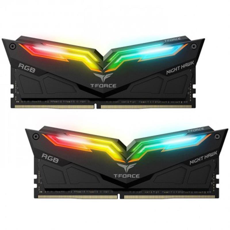 16 GB DDR4 4000 Mhz T-FORCE NIGHT HAWK RGB BLACK 8x2